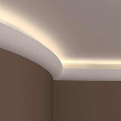 Карниз потолочный Европласт полиуретан 1.50.225 для скрытого освещения - 2000*55*57 мм