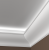 Гибкий потолочный карниз Европласт полиуретан 1.50.222 для скрытого освещения - 2000*170*162 мм
